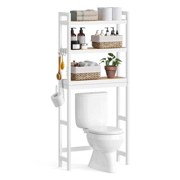 SONGMICS 3-Tier Bamboo Bathroom Organizer UBTS001W02