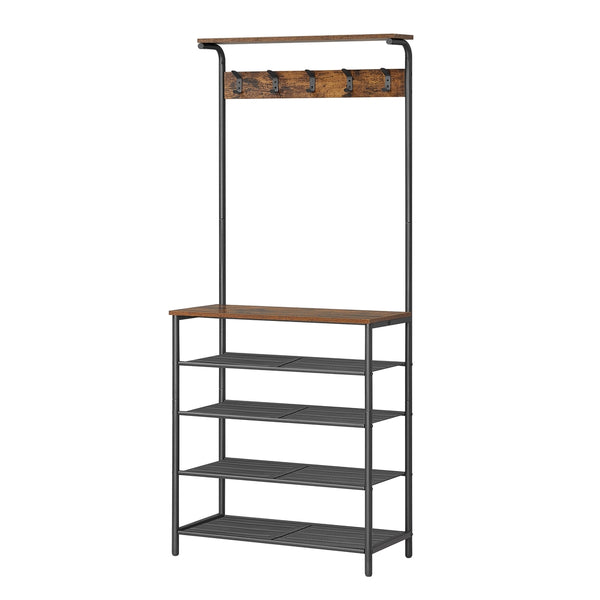 VASAGLE Hall Tree with Shoe Bench UHSR412B01