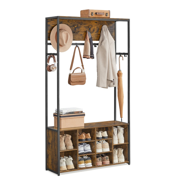 VASAGLE Hall Tree with Bench and Shoe Storage UHSR432K01