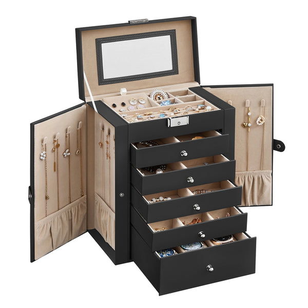 SONGMICS 6-Tier Large Jewelry Case with Drawers UJBC152B01