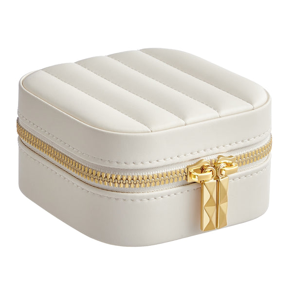SONGMICS HOME ANAH Collection - Travel Jewelry Box with Mirror UJBC179W01