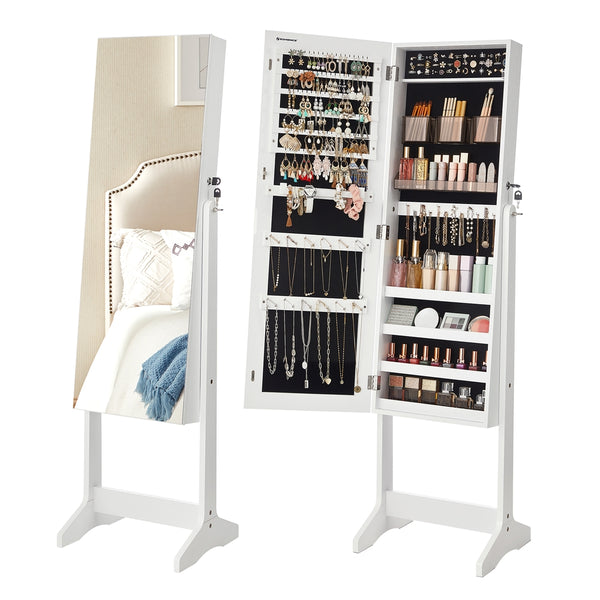 SONGMICS Freestanding Jewelry Cabinet Armoire UJJC002W01