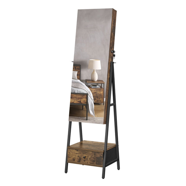 SONGMICS LED Jewelry Cabinet Standing UJJC025X01