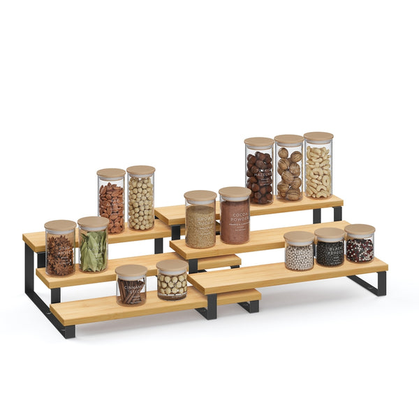 SONGMICS Set of 2 Cabinet Shelf Organizers UKCS016N01