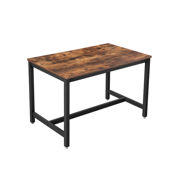 VASAGLE Industrial Rustic Brown & Black Dining Table UKDT75X