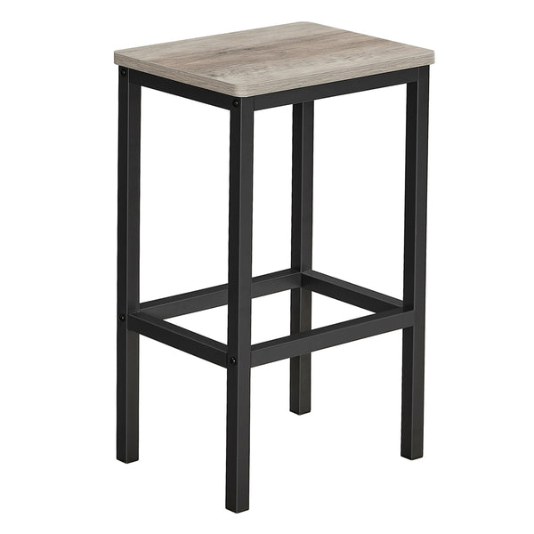 VASAGLE Set of 2 Bar Chairs with Footrest ULBC065B02