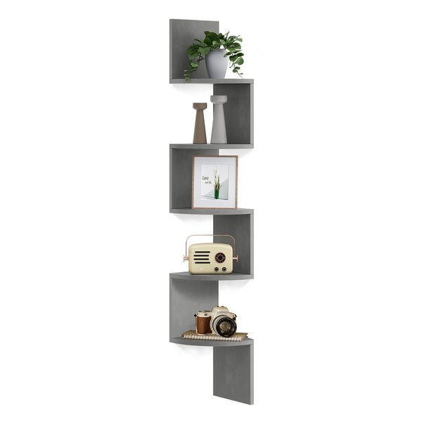 VASAGLE 5-Tier Floating Wall Shelf ULBC072G49