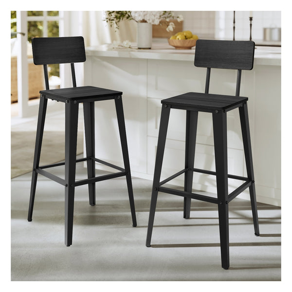 VASAGLE Set of 2 Bar Stools ULBC078B02