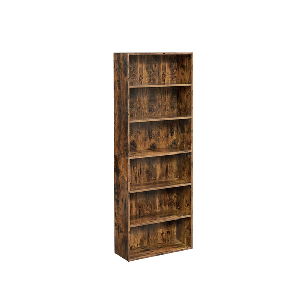VASAGLE 6-Tier Open Bookcase with Adjustable Storage Shelves ULBC166X01
