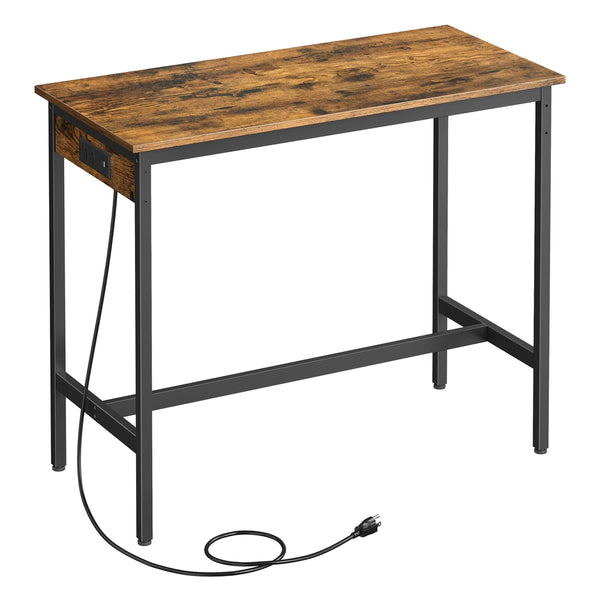 VASAGLE Bar Table with Charging Station ULBT101K01