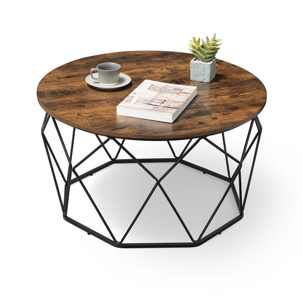 VASAGLE Round Coffee Table ULCT040B01
