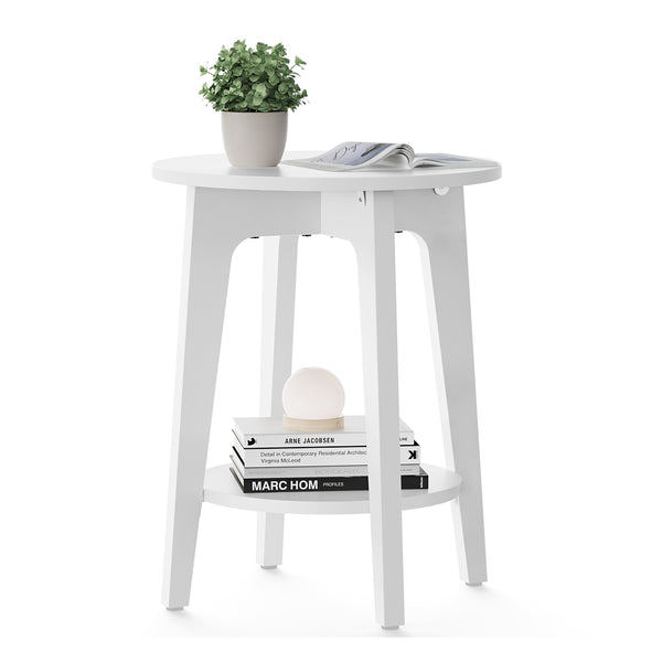 VASAGLE Maezo Collection - Small Round End Table with Lower Shelf ULET283T14