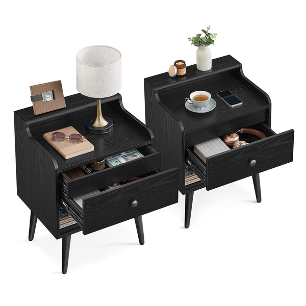 VASAGLE Bedside Tables with Hidden Drawers ULET624B01