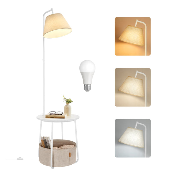 VASAGLE Lilea Collection - End Table with Lamp ULFL004WC01S