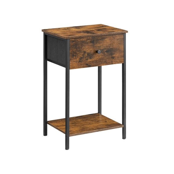 VASAGLE Nightstand with Fabric Drawer ULGS021B01