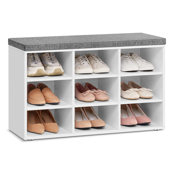 VASAGLE Storage Bench with Padded Seat ULHS009W14