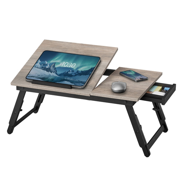 SONGMICS Laptop Desk with Adjustable Legs and Tilting Top ULLD105W01