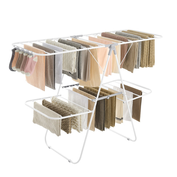 SONGMICS Clothes Drying Rack with Adjustable Shelves ULLR053G01