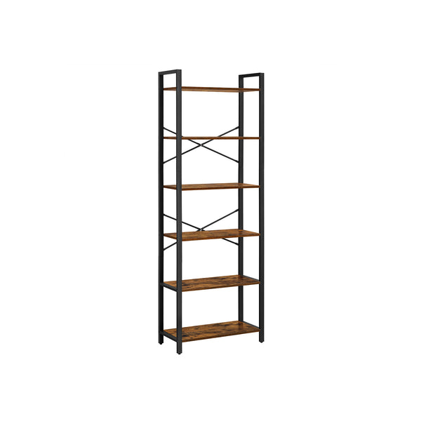 VASAGLE 6-Tier Industrial Tall Bookshelf ULLS062B01