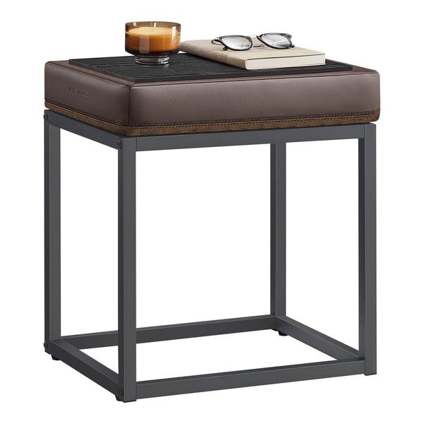 SONGMICS HOME LUIZ Collection - Rectangle Ottoman Footstool Steel Frame ULOM079K01