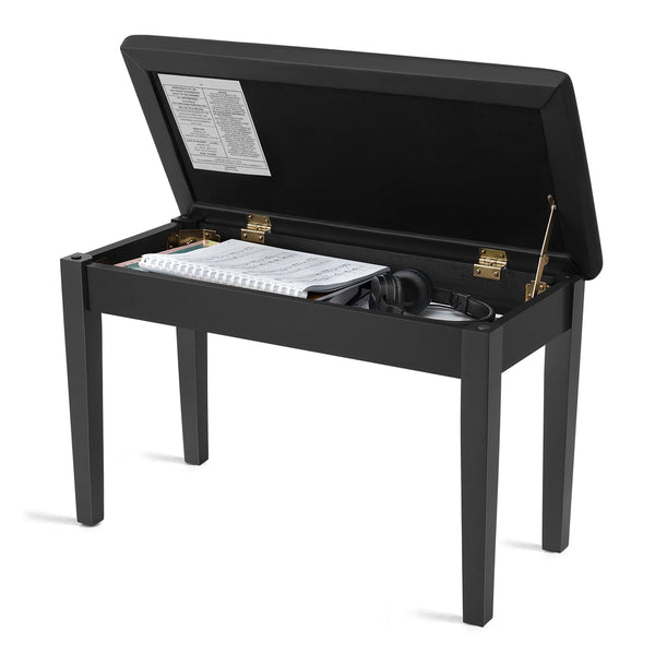 SONGMICS Wooden Duet Piano Bench ULPB75BK