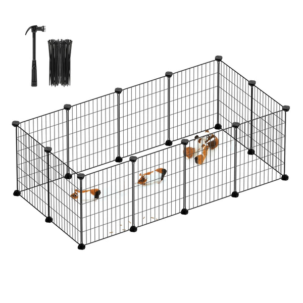 SONGMICS DIY Metal Pet Playpen with Cable Ties ULPI001B01