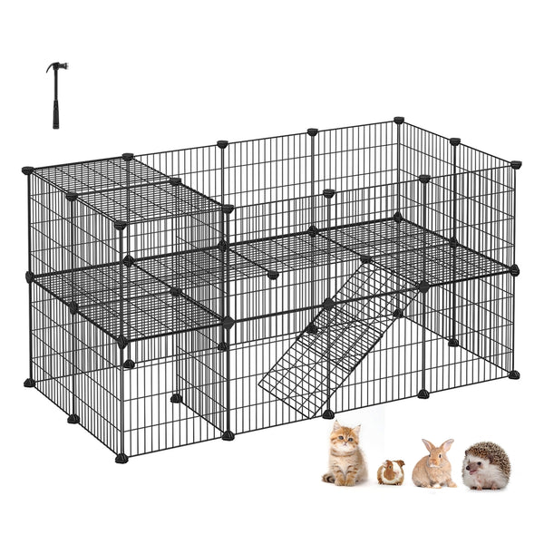 SONGMICS Pet Playpen with Cable Ties ULPI02H