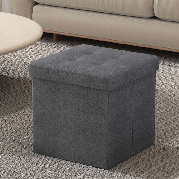 SONGMICS Foldable Storage ottoman bench cube for living room and dorm ULSB35F27Z