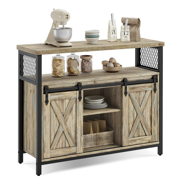 VASAGLE Daxton Collection - Dining Storage Sideboard with Door Rustic Brown ULSC092B60