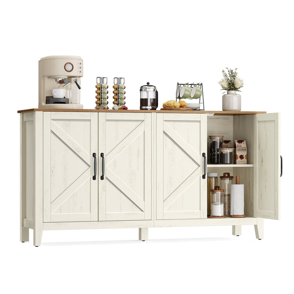 VASAGLE Liry Collection - Buffet Storage Cabinet with Adjustable Shelves ULSC381W01