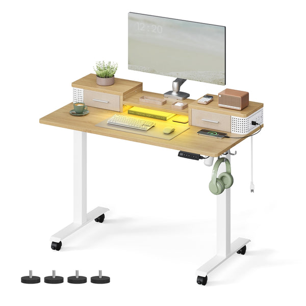 VASAGLE Balok Collection - Electric Standing Desk with Drawers ULSD182N21