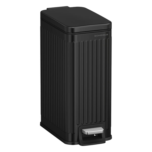 SONGMICS Bathroom Trash Can with Lid for Small Spaces ULTB563B02