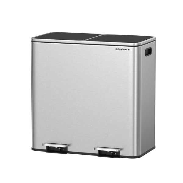 SONGMICS 2 x 10.6 Gallon (2 x 40 L) Trash Can for Kitchen ULTB730E80