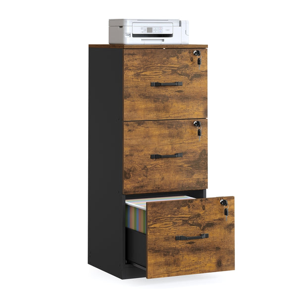 VASAGLE 3-Drawer Vertical File Cabinet UOFC055B01