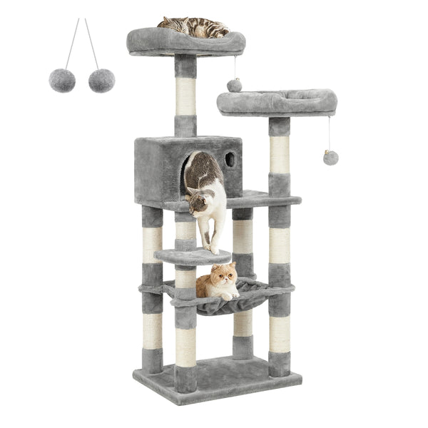 Feandrea Multi-Level Cat Tree with Sisal-Covered Scratching Posts UPCT15W