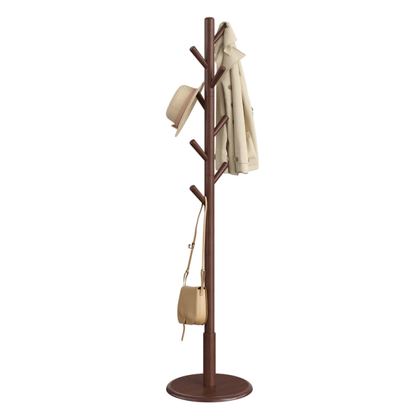 VASAGLE Free Standing Hall Coat Tree with 8 Hooks URCR009W01