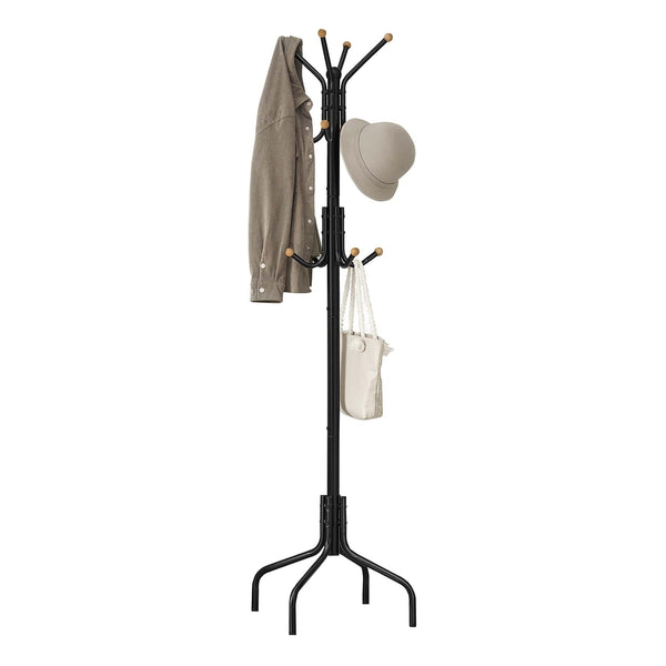 SONGMICS Metal Freestanding Coat Rack with 12 Hooks URCR031B01