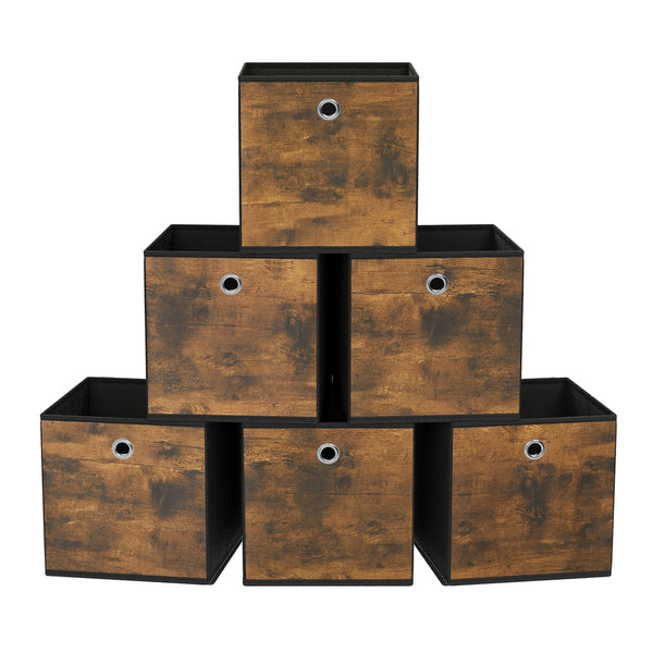 SONGMICS Set of 6 Storage Foldable Cubes, Oxford Fabric URFB126B01
