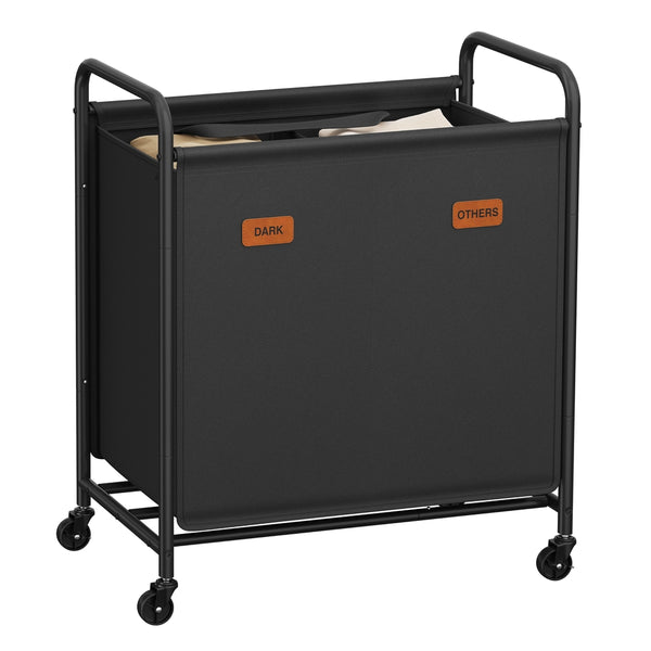 SONGMICS Laundry Hamper with Wheels and Labels URLS210B01