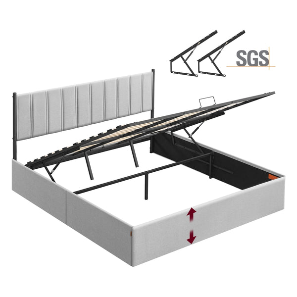 VASAGLE Lift Up Storage Bed Frame King Size URMB604G01V1