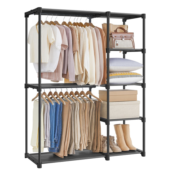 SONGMICS Freestanding Portable Closet with Shelves URYG24BK
