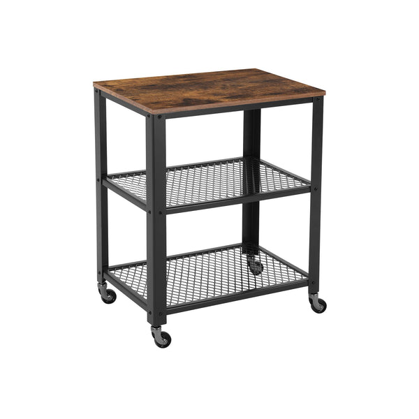 VASAGLE Rustic Kitchen Serving Cart ULRC78X