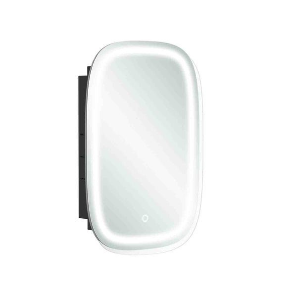 VASAGLE Wall-Mounted Cabinet with Mirror and Lights UBBK127B02