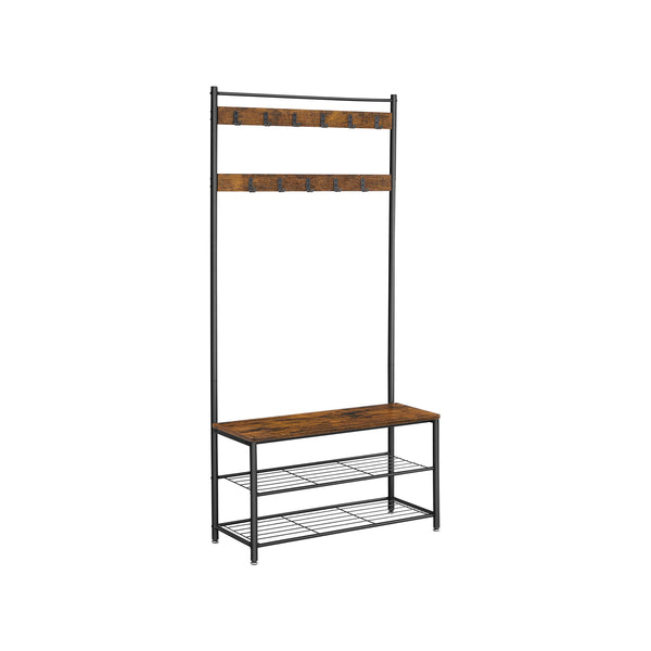 VASAGLE Hall Tree with Shoe Storage Bench UHSR401B01