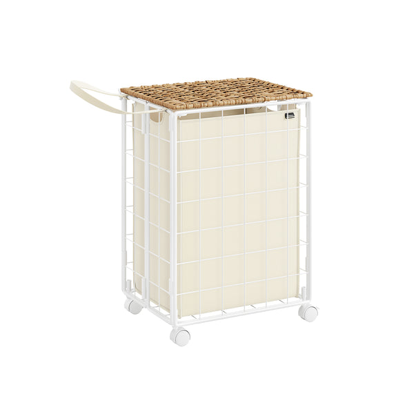 SONGMICS Iron-Made Laundry Sorter with Wheels ULCB290N01