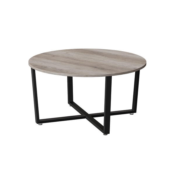 VASAGLE Industrial Round Coffee Table ULCT088B02