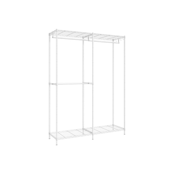 SONGMICS Clothing Rack with Adjustable Shelves and Hanging Rails ULGR423W01
