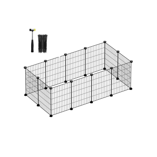 SONGMICS DIY Metal Pet Playpen with Cable Ties ULPI001B01