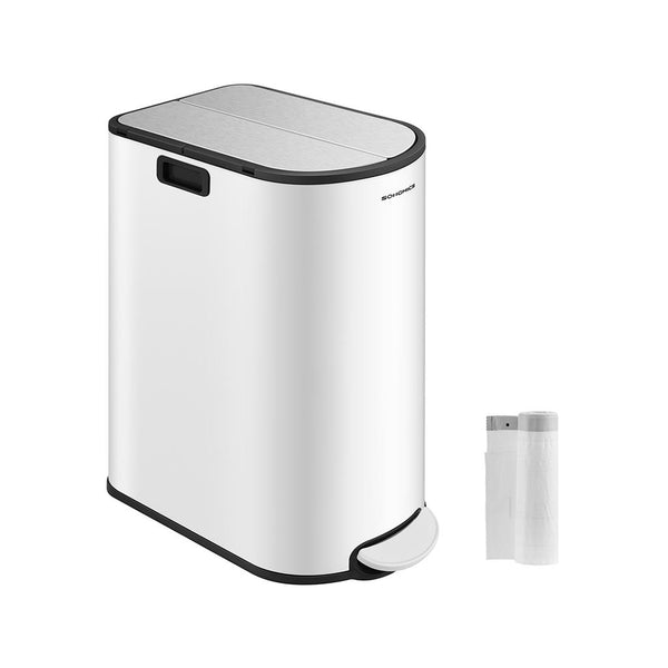 SONGMICS Garbage Can with Wing Lids ULTB570W50