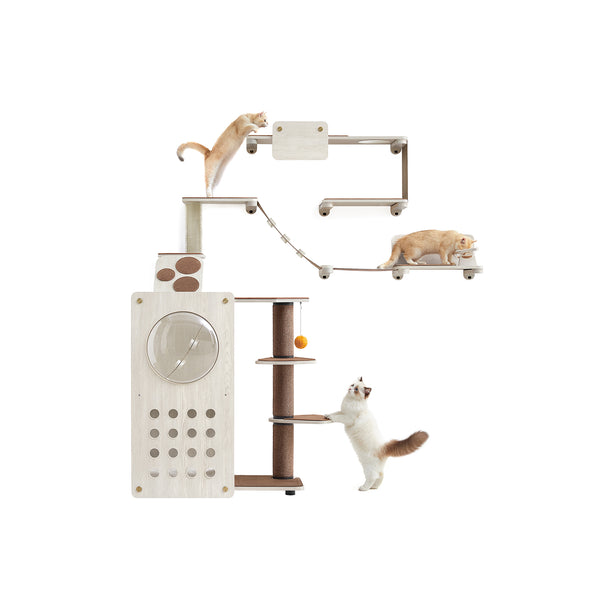 Clickat Land Set of 7 Cat Wall Furniture UPCK901T66